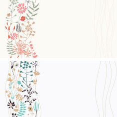 Vertical seamless floral background