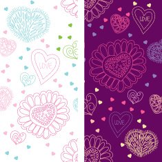 Seamless pattern with colorful hearts N15