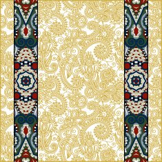 lace border stripe in ornate floral background N11