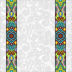 lace border stripe in ornate floral background N12
