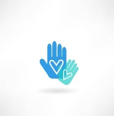 Hands with heart icon N2