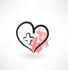 medicine heart grunge icon