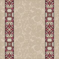 lace border stripe in ornate floral background N14