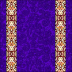 lace border stripe in ornate floral background N16