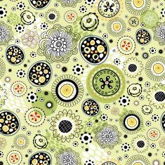 Graphical abstract seamless floral pattern of different N14