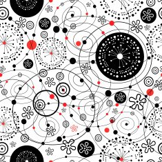 Graphical abstract seamless floral pattern of different N25
