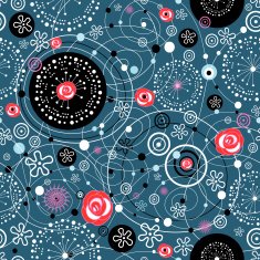 Graphical abstract seamless floral pattern of different N26