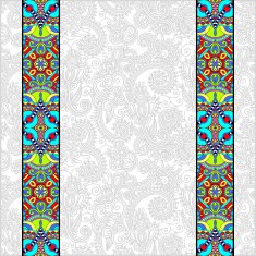 lace border stripe in ornate floral background vector illustrat N6