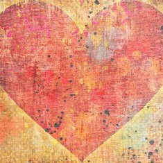 red heart on grunge background