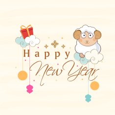 Stylish greeting card for Happy New Year 2015 celebrations