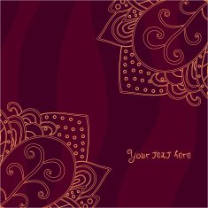 Vintage invitation corners on abstract background