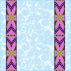 lace border stripe in ornate floral background N17