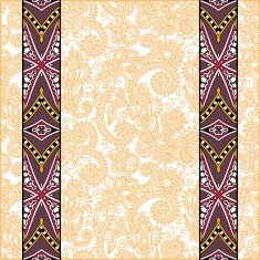 lace border stripe in ornate floral background N18
