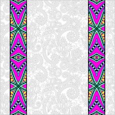 lace border stripe in ornate floral background N19