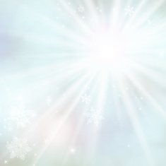 Vector card with winter sun and snowflakes N2