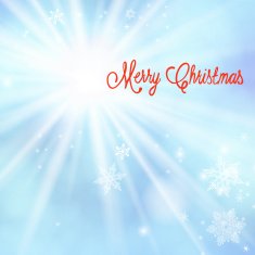Vector card with winter sun and snowflakes N4