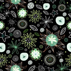 Graphical abstract seamless floral pattern of different N32