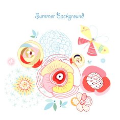 Graphical abstract seamless floral pattern of different N41