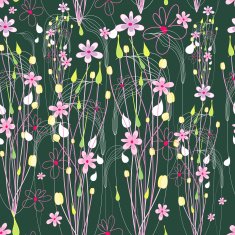 Graphical abstract seamless floral pattern of different N43