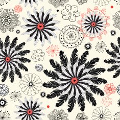 Graphical abstract seamless floral pattern of different N46