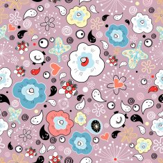 Graphical abstract seamless floral pattern of different N53