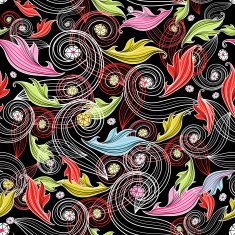 Graphical abstract seamless floral pattern of different N68