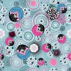 Graphical abstract seamless floral pattern of different N70