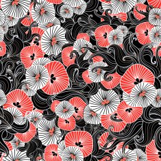 Graphical abstract seamless floral pattern of different N77
