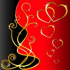 Hearts Pattern Shows Valentine Day And Background