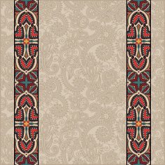 lace border stripe in ornate floral background N22