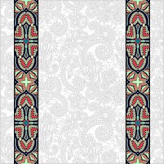 lace border stripe in ornate floral background N23