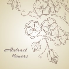 Abstract background with flowers in vintage style N20
