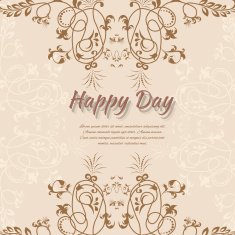 Abstract background with flowers in vintage style N21