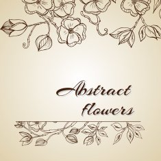 Abstract background with flowers in vintage style N22