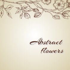 Abstract background with flowers in vintage style N23