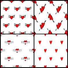 heart patterns for valentines day