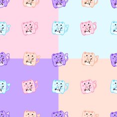 Vector St Valentine Day cute pink cupid monsters seamless pattern
