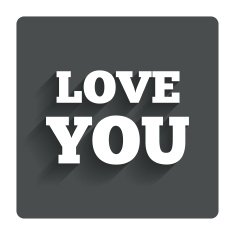 Love you sign icon Valentines day symbol N2