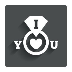 I Love you sign icon Valentines day symbol N4