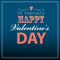 Font greeting card with hearts N2