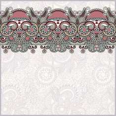 ornate floral background with ornament stripe N6