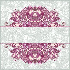 ornate floral card announcement