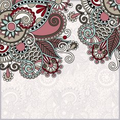ornate floral card announcement N10