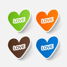 paper sticker Valentine's day Heart N3
