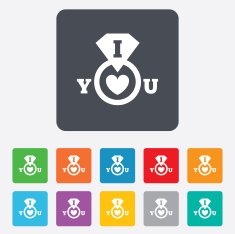 I Love you sign icon Valentines day symbol N5