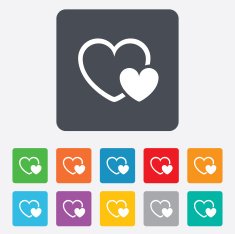 Hearts sign icon Love symbol N6