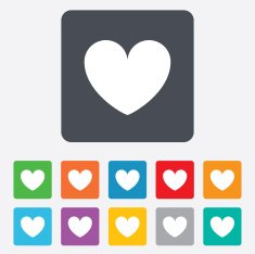 Heart sign icon Love symbol N11