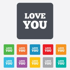 Love you sign icon Valentines day symbol N3