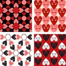 seamless heart pattern set N3