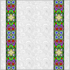 lace border stripe in ornate floral background vector illustrat N20